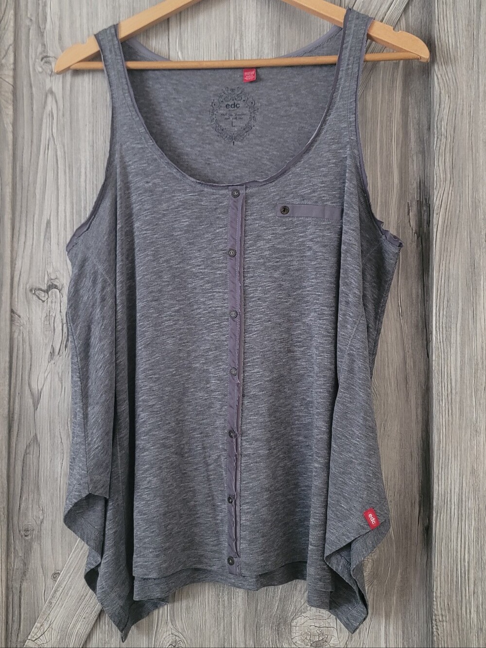 Esprit Heather Gray Tank Top L